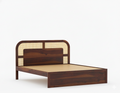 Hester Solid Sheesham Wood Cane Bed – Multiple Sizes & Storage Options